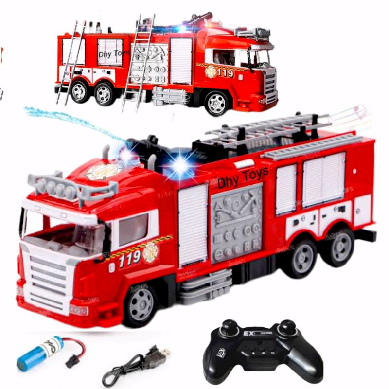 Mainan Mobil Remot Control RC Pemadam Kebakaran Mobil Truk Truck Fire Damkar Remot