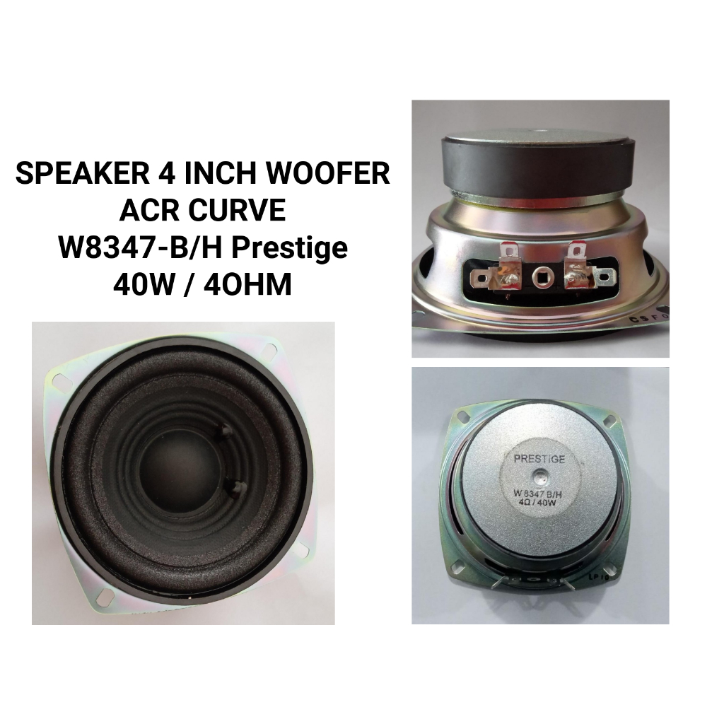 Speaker ACR 4 Inch W8347-B/H Prestige / Speaker ACR 4" Woofer ACR W8347BH Speaker 4 Inch Speaker 4"