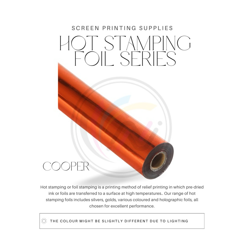 

Hot Stamping Foil Cooper Grade A Percetakan Sablon (64x120CM)