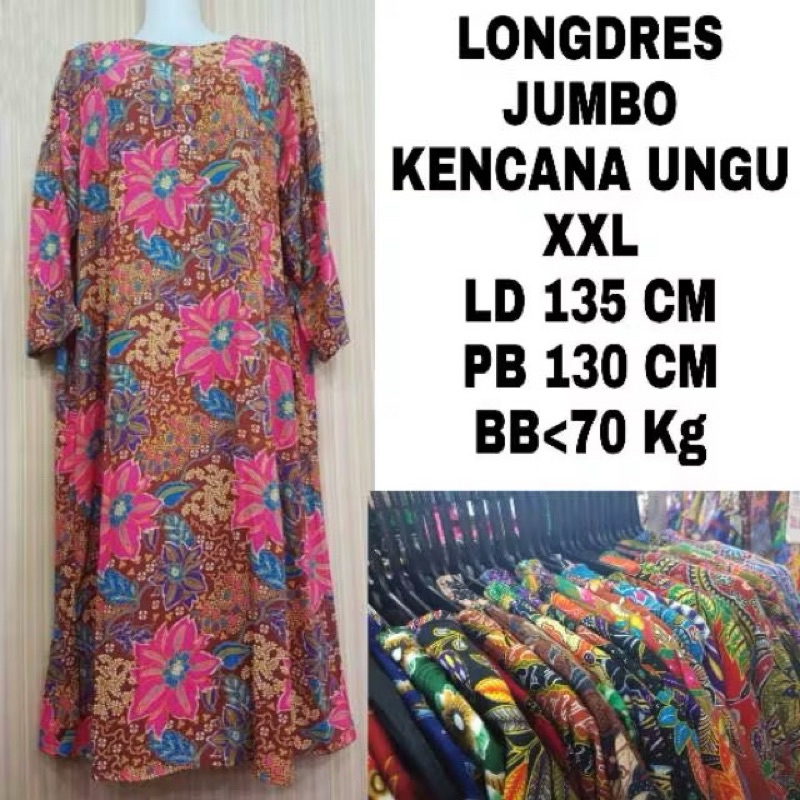 LONGDRES JUMBO ABAYA KENCANA UNGU