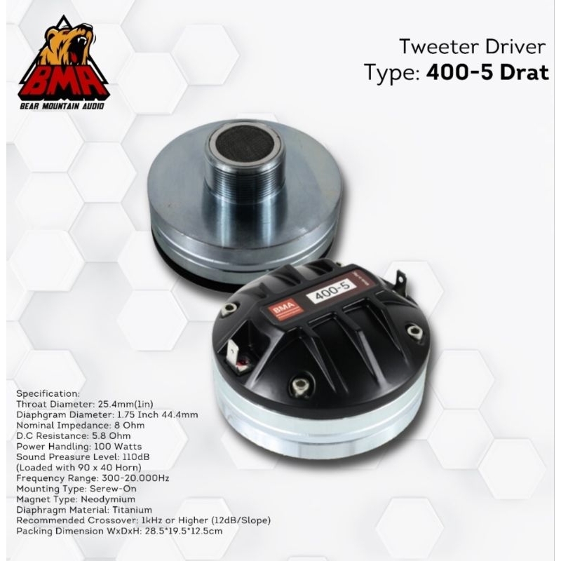 TWEETER BMA 400-5/SPEAKER TWEETER DRIVER