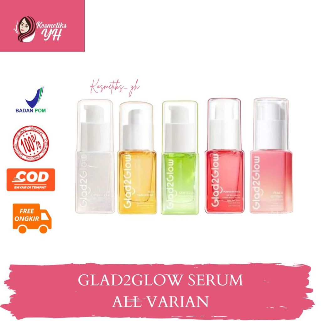 GLAD2GLOW SERUM ATAU SERUM GLAD2GLOW SERUM WAJAH GLAD TO GLOW DAN GLAD2GLOW PAKET