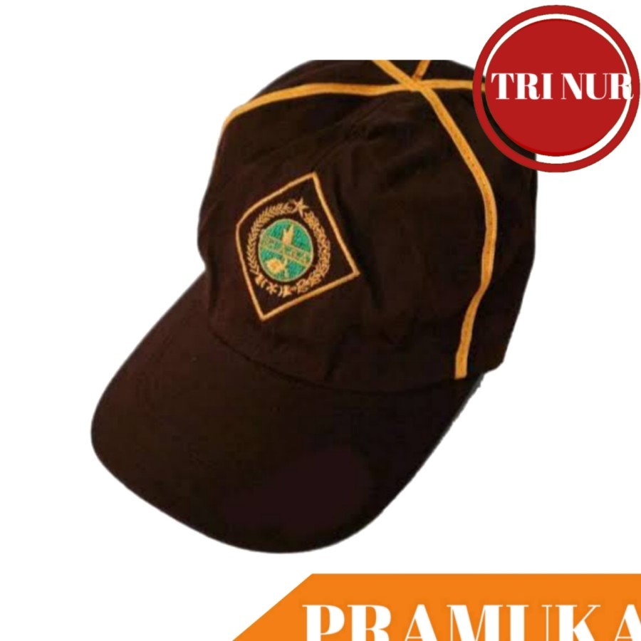 Topi Siaga Pramuka / Topi Siaga Putra Pramuka / Topi Siaga Logo Bordir
