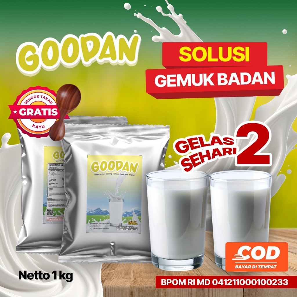 

SUSU PENGGEMUK BADAN GOODAN 1KG DAN PENAMBAH BERAT BADAN AMPUH BPOM ORIGINAL PENAMBAH NAFSU MAKAN ALAMI HERBAL