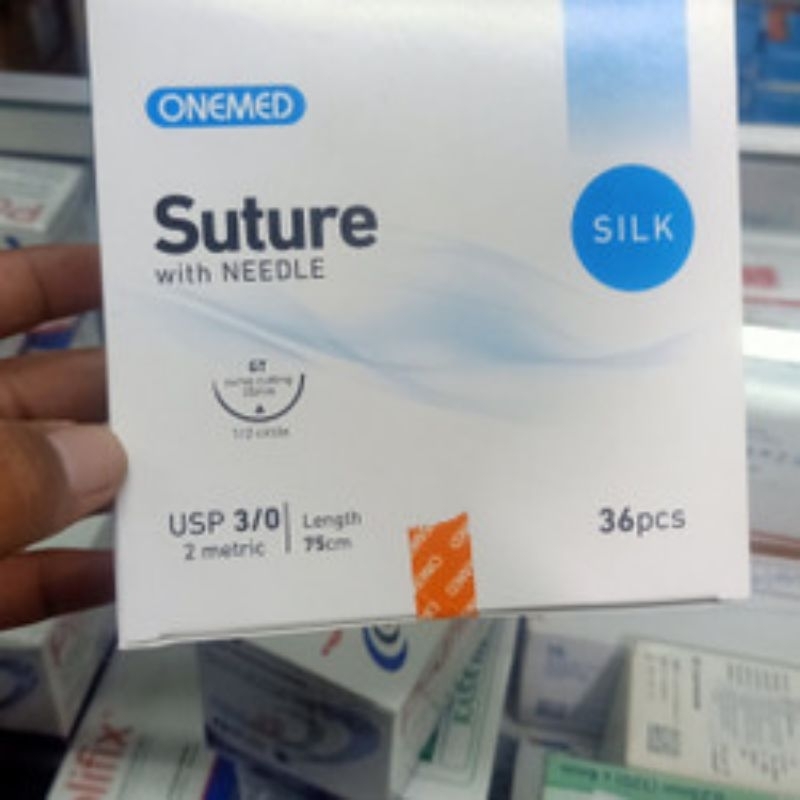 Silk 3/0 Suture Onemed / isi 36 pcs
