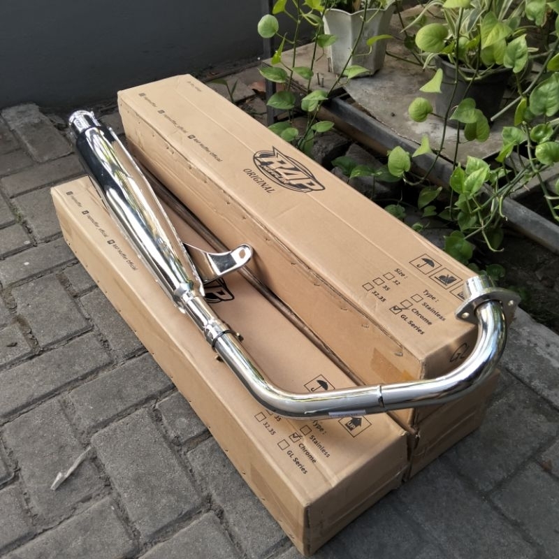 KNALPOT CORBI RAP MUFFLER KNALPOT CORBI CHROME RAP LEHER 32 35 & 35 RATA