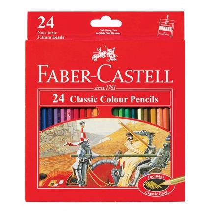 

KODE F17O FaberCastell Classic Colour Pencil 24L Pensil Warna Kayu 24 Warna Panjang