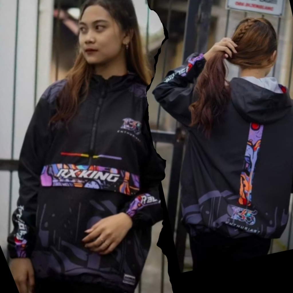 Jaket Cougle Racing One RX KING Bahan Parasut Anti Air
