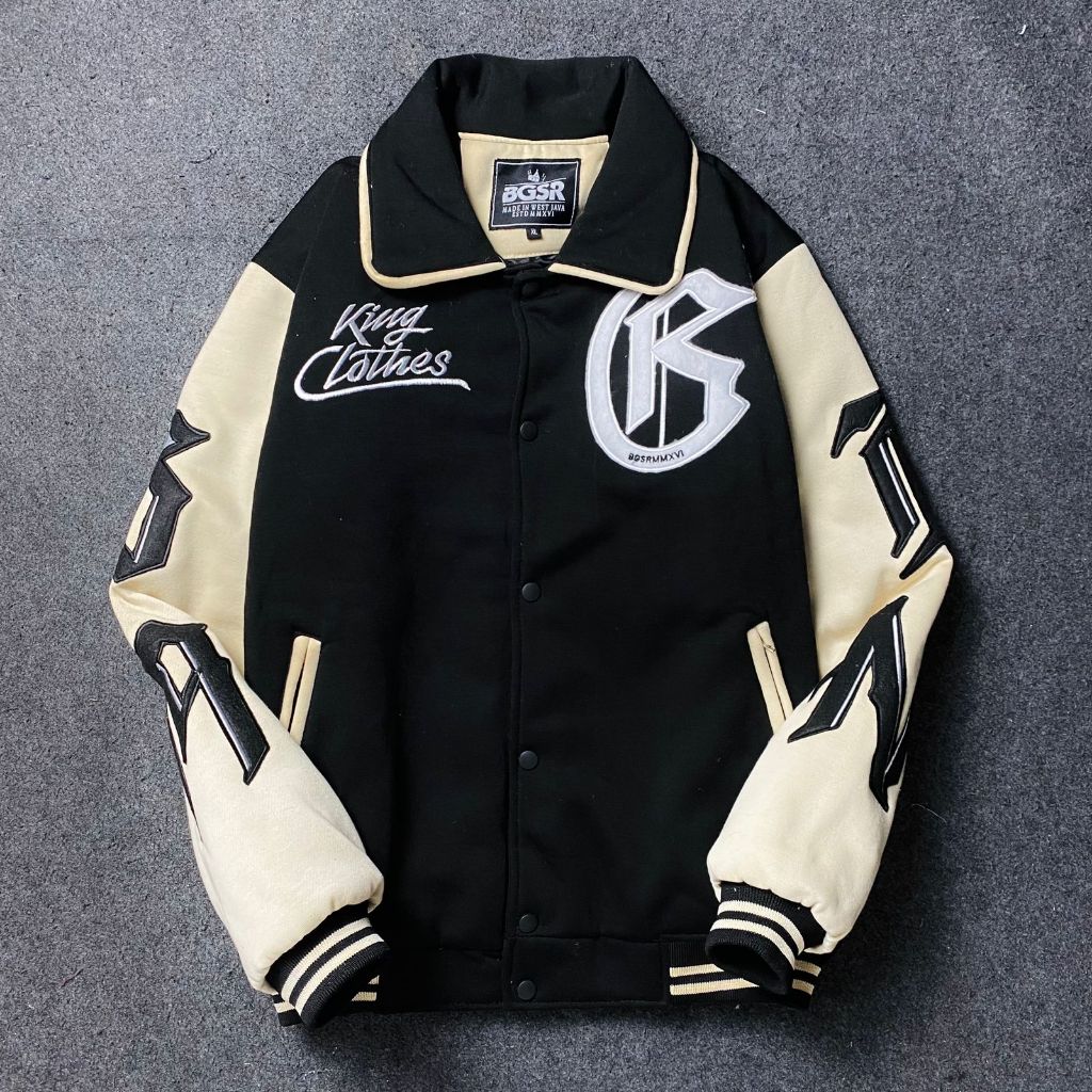 Jaket kekinian ORIGINAL Jaket Varsity Baseball Kerah Pria Wanita Football Art CLOTHES Jacket Bordir 