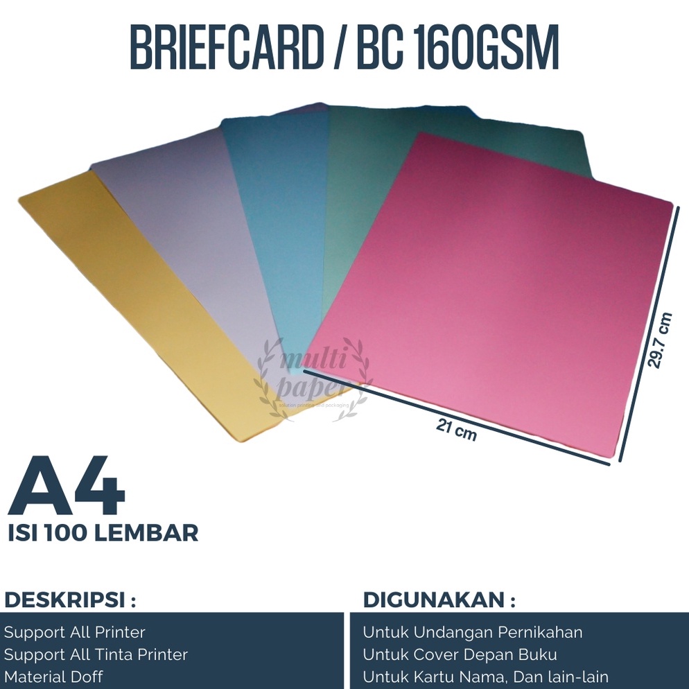 

KODE V39S Kertas BC A4 16 gsm isi 1 lembar Kertas Brief Card A4