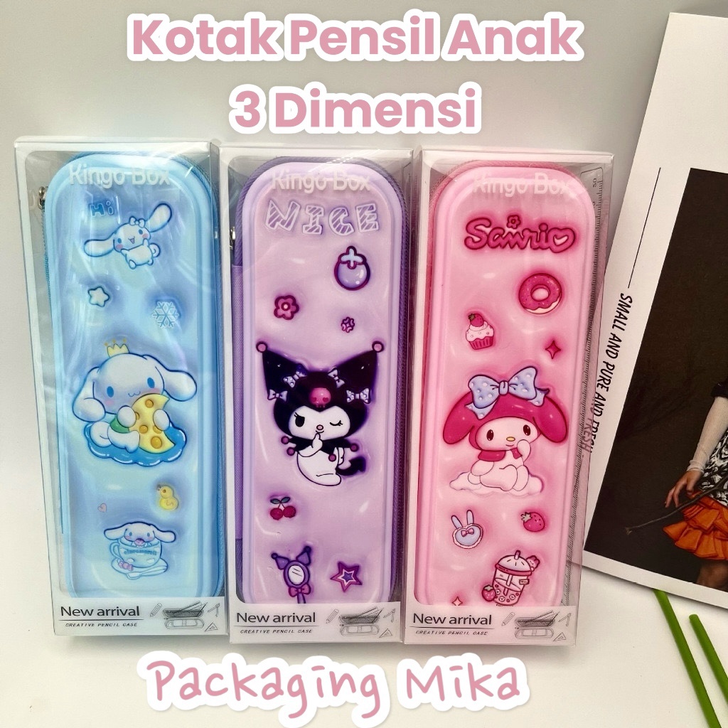 

Promo Diskon 3 Kotak Pensil Anak gambar 3 Dimensi Tempat Pensil 3D Gambar Lucu Timbul anti air waterproof Kotak Mika A119