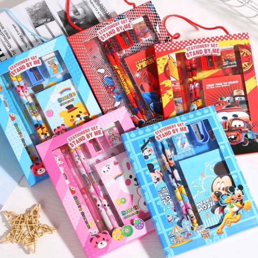 

Harga Terkini Study Set Stationery Set Paket Alat Tulis Anak 6in1 NOTES Perlengkapan Alat Tulis Set Kotak Box Souvenir Anak Alat Tulis Set Karakter Lucu Anak Cowok Cewek Random