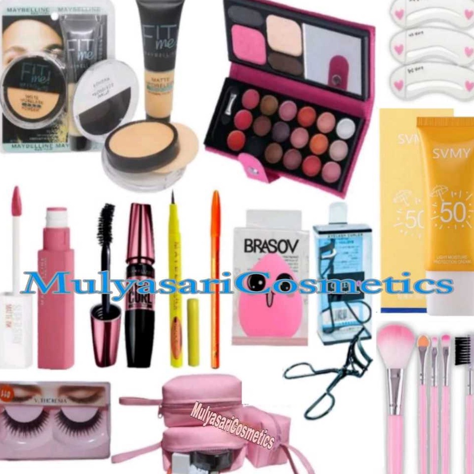 Diskon Update  Paket Kosmetik Maybelline Super Lengkap 14 item  Paket Hemat Makeup Maybelline 1 Pake
