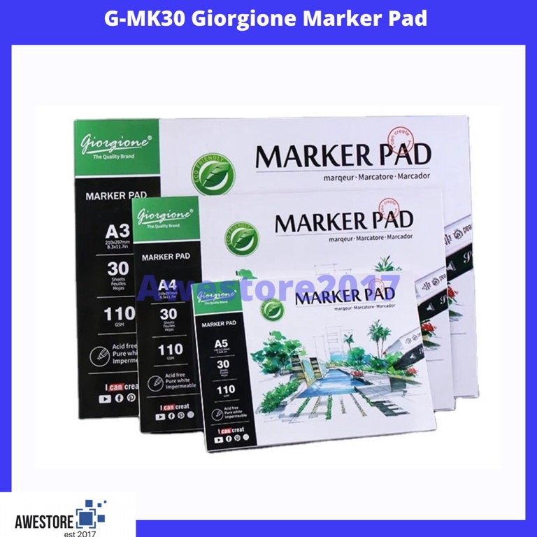 

Spesial Promo GMK3 Giorgione Marker Pad Drawing Book Paper A3A4A5 Kertas Gambar