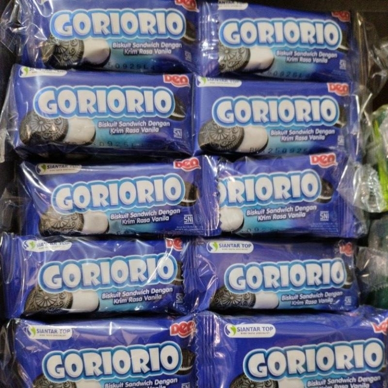 

goriorio biskuit sandwich dengan krim vanila 1pak isi 20pcs