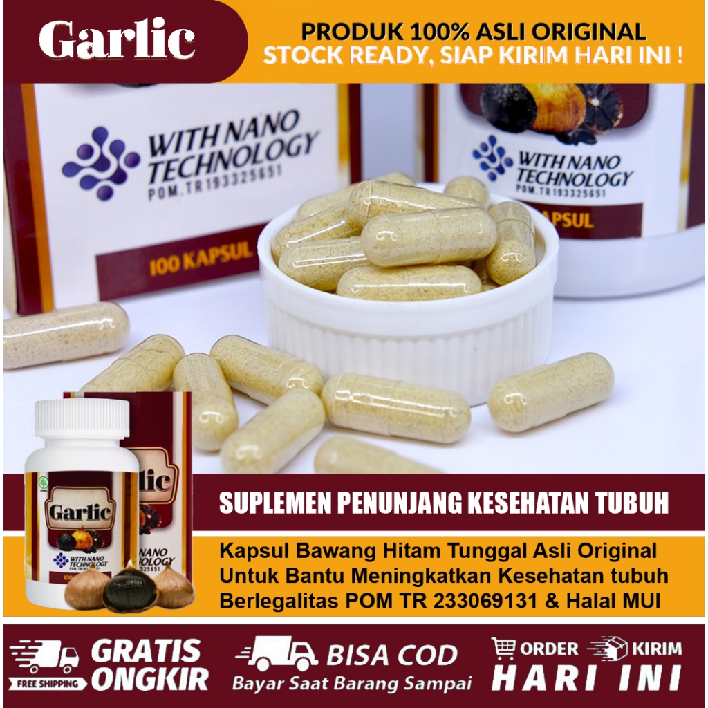 Walatra Black Garlic Asli Ekstrak Bawang Hitam Tunggal 100 Kapsul