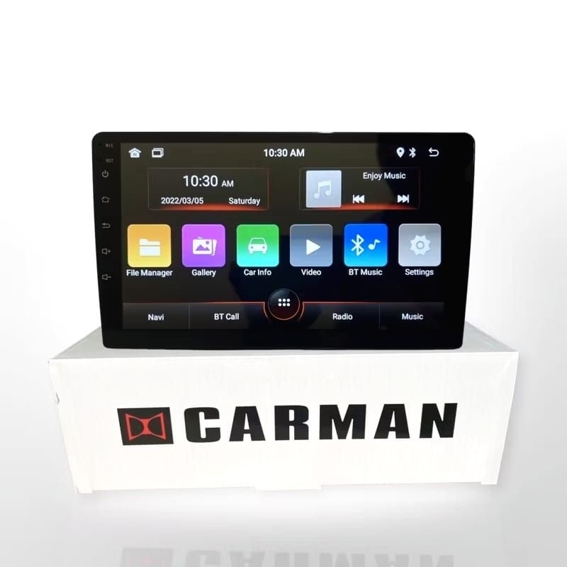 Head unit Android 9 inch Carman Memory 4GB+64GB Full Glass