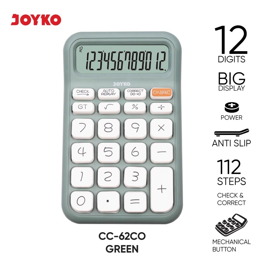 

Calculator Kalkulator Joyko CC-62CO 12 Digits Check & Correct
