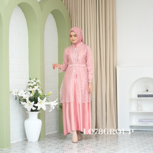 READY STOK  GAMIS JUWITA AULIA 2 IN 1 DRESS BRUKAT TILE MAXI | DRESS KONDANGAN TERBARU 2022 | BAJU F