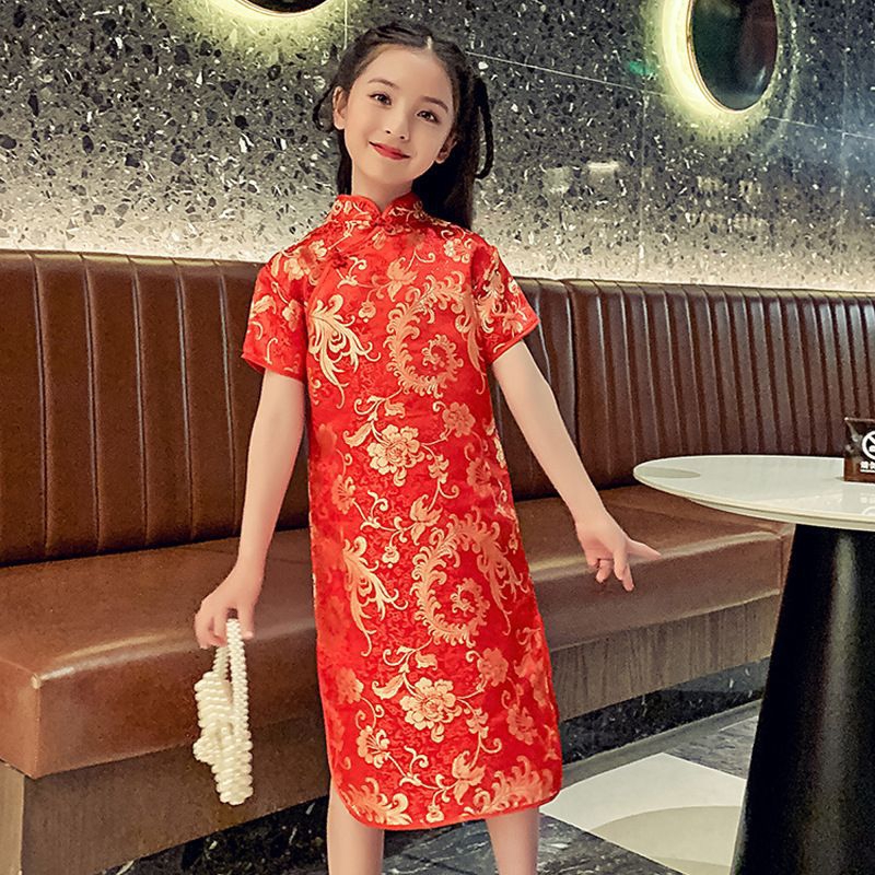 Qipao anak baju anak china dress hanfu tradisional kostum China pakaian Negera