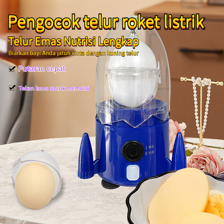Pengocok telur elektrik rumah tangga, mixer pengocok telur tarik kuning telur otomatis