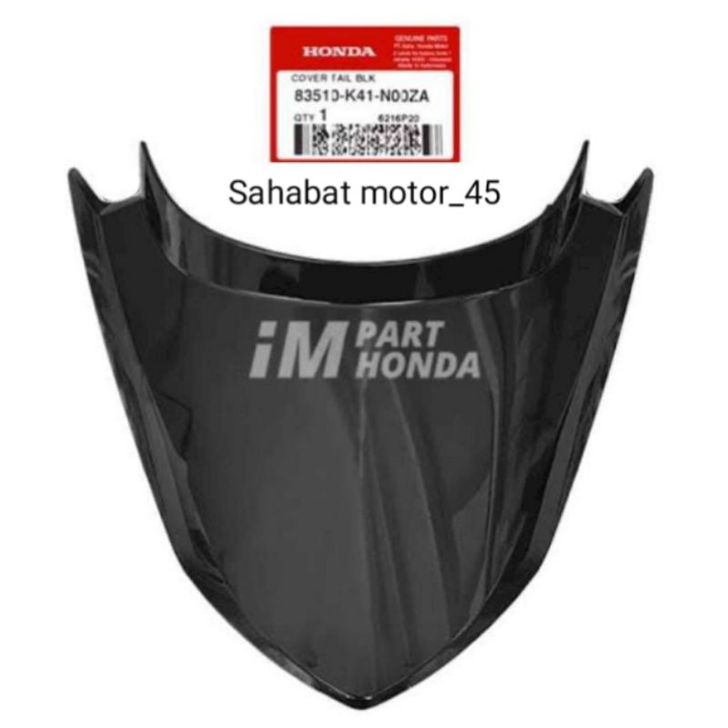 Cover Tail BLK,Pet Body Supra X125FI (83510-K41-N00ZA)