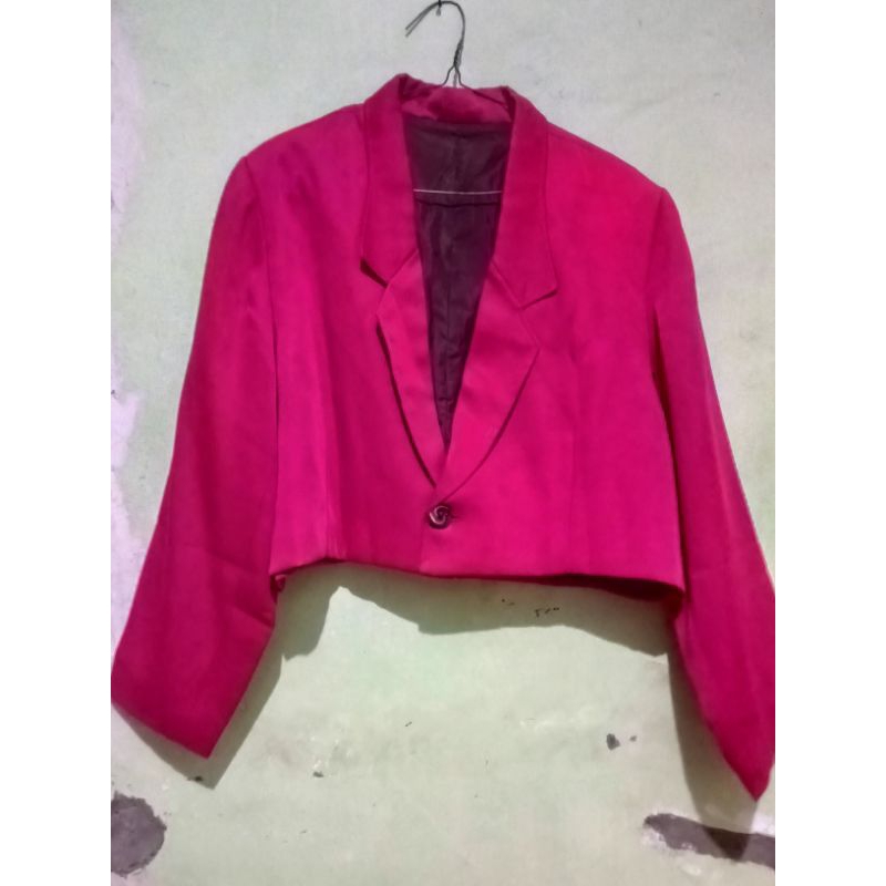 Blazer crop fuschia