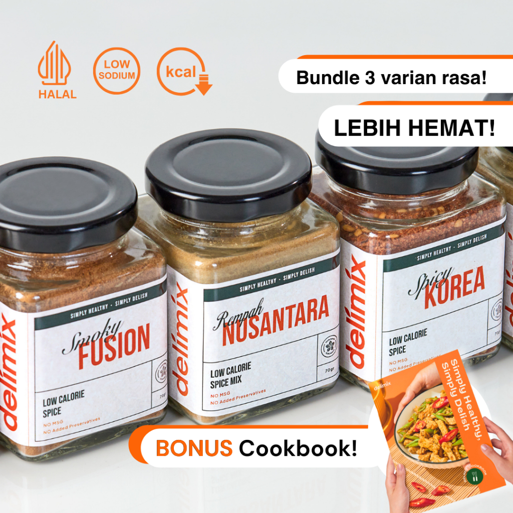 

Bundle Paket Dry Rub 3 Varian | BONUS Cookbook | Dry Rub Serbaguna | Bumbu Marinasi | Bumbu Masak Diet | Bumbu Masak Multifungsi | Bumbu Marinasi Rendah Kalori