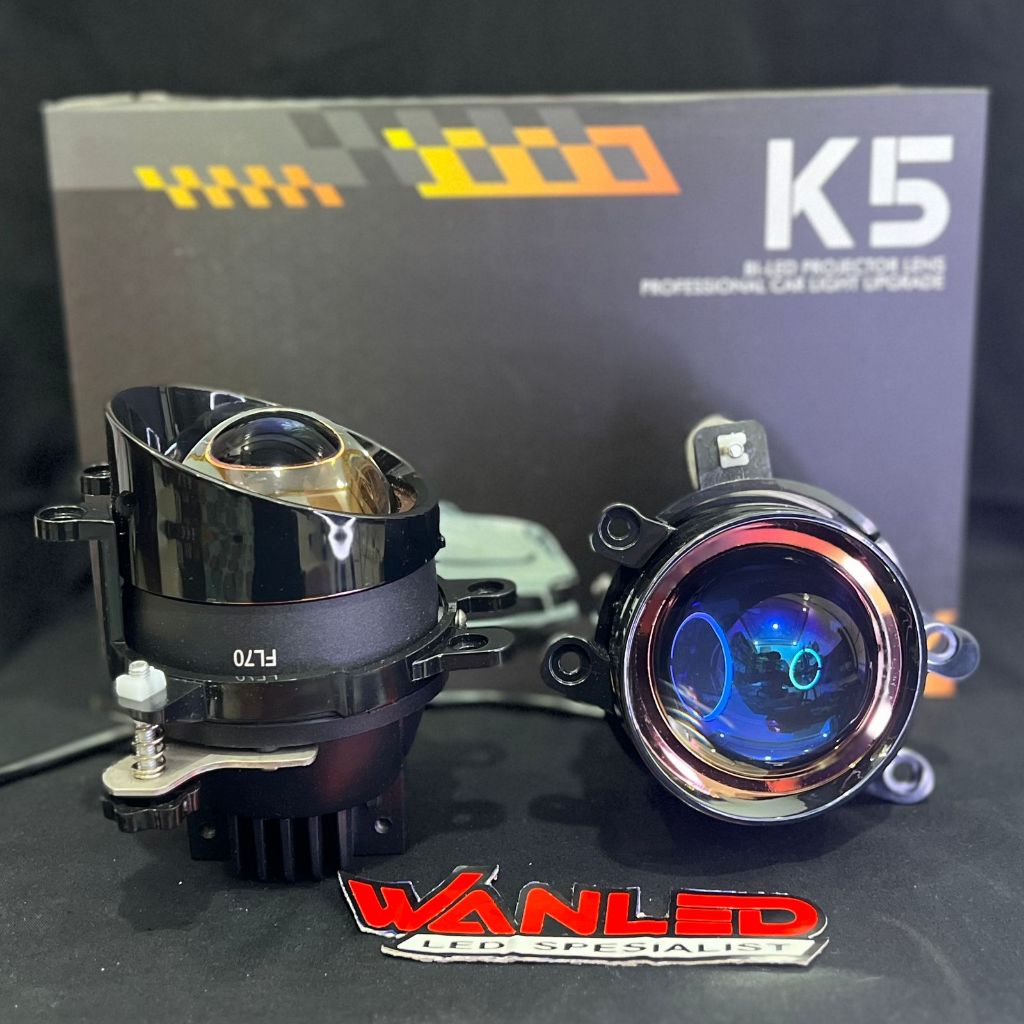 SEPASANG Foglamp Biled Projector Projie Foglamp K5 3 Inch 3 Warna