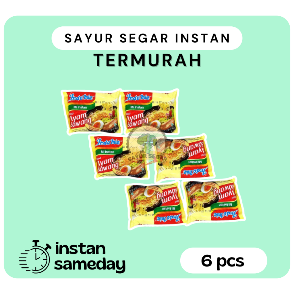 

Indomie - Ayam Bawang Paket 6 Bungkus - Sayur Segar Instan