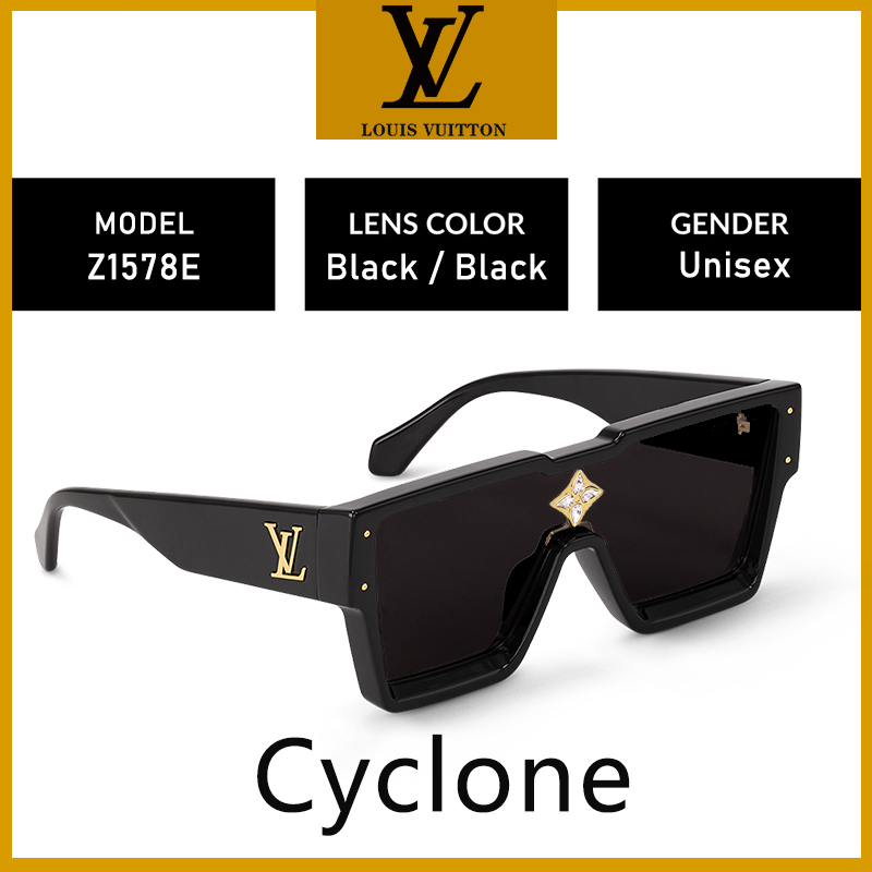 【100%  Original】kacamata hitam pria LV Cyclone Sunglasses fashion Z1578E Kacamata Louis Vuitton Anti