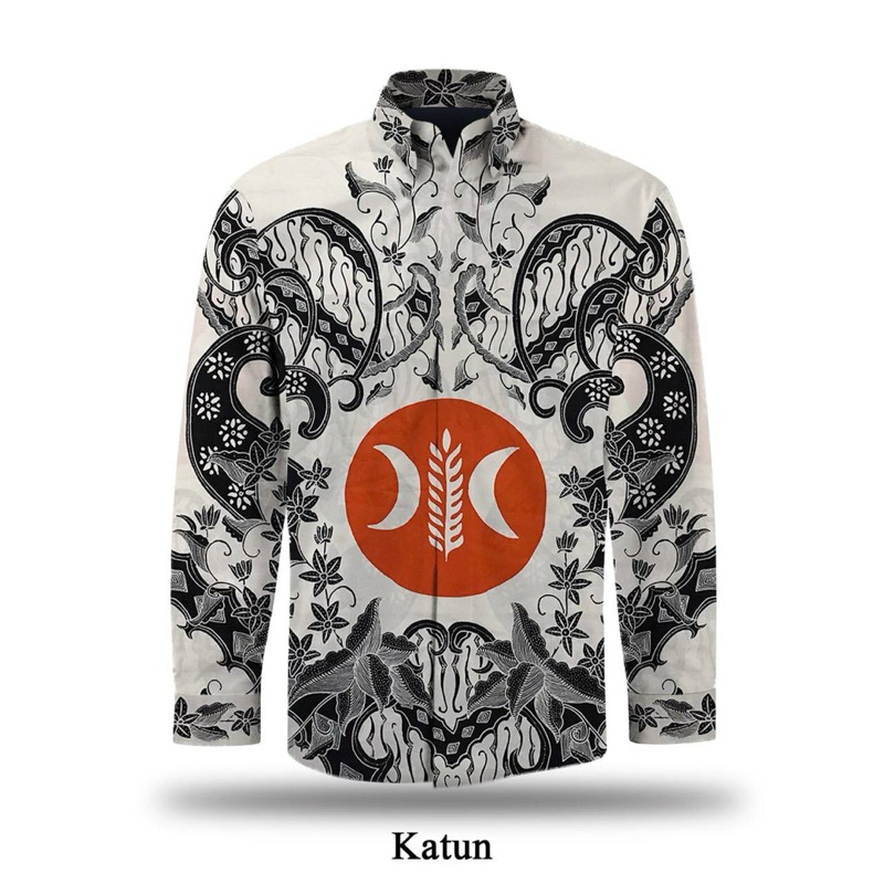 Kain batik tulis katun motif partai PKS kemeja batik tulis pria asli K74