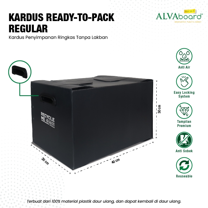 

Kardus Packaging Box Pindahan ALVAboard Ready To Pack Ukuran 40x30x30 cm (P x L x T)
