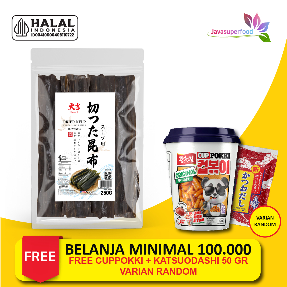 

Kombu / Konbu / Dashima Potong / Kelp Dashi / Rumput Laut Kaldu / Kuah Ramen / Dry Seaweed Dashi / Kuah Miso 250 gram