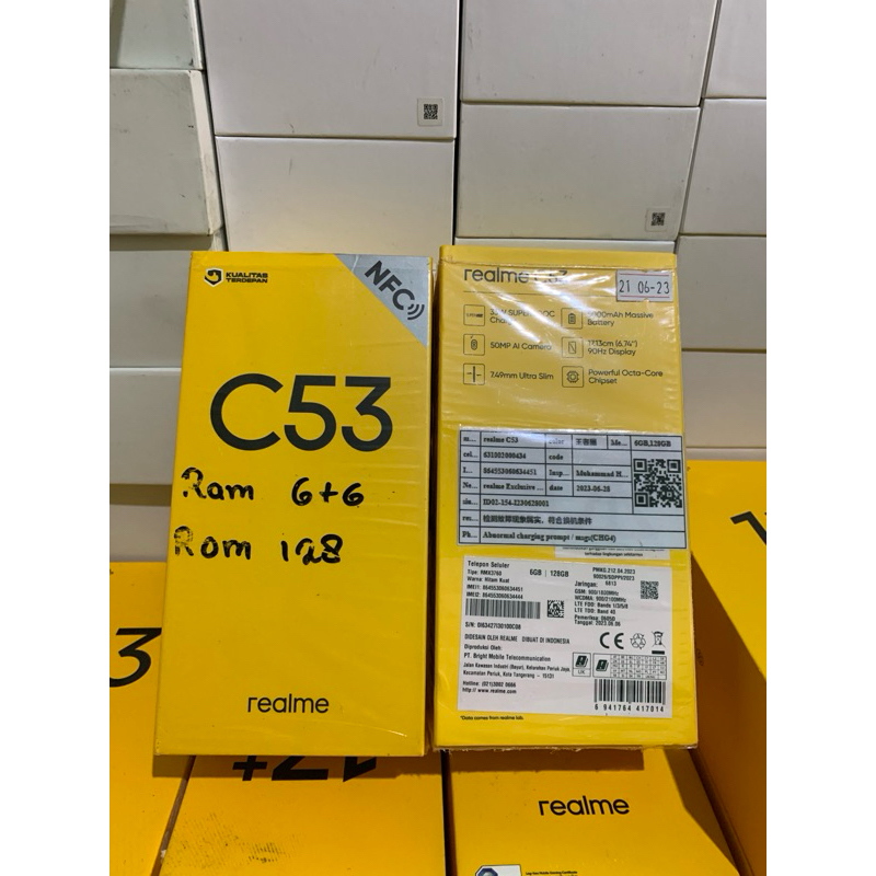 kardus box hp realme C53 NFC original copotan
