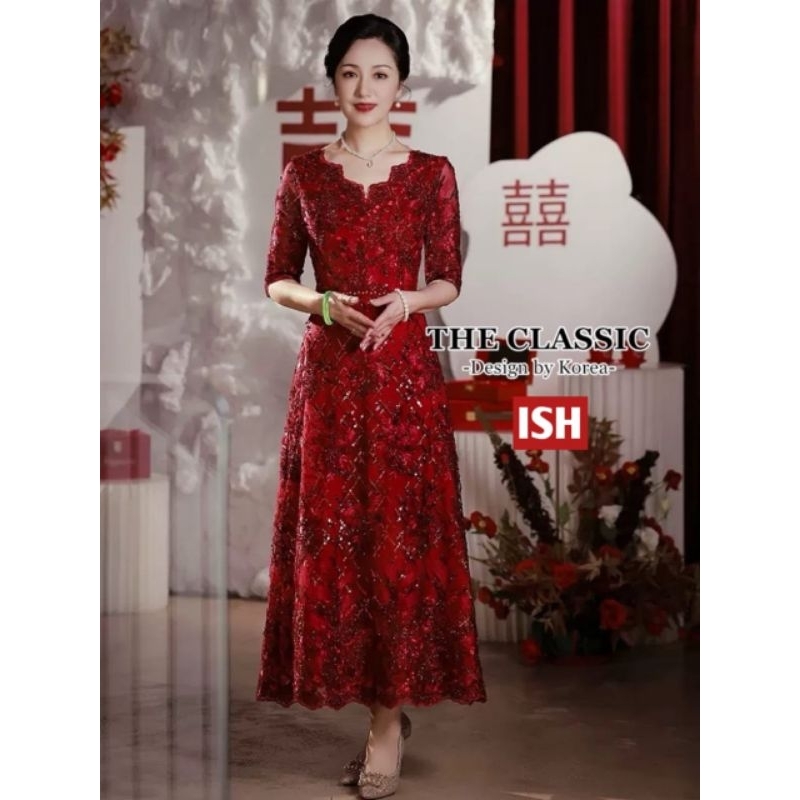 The classic super dress brokat import terbaru