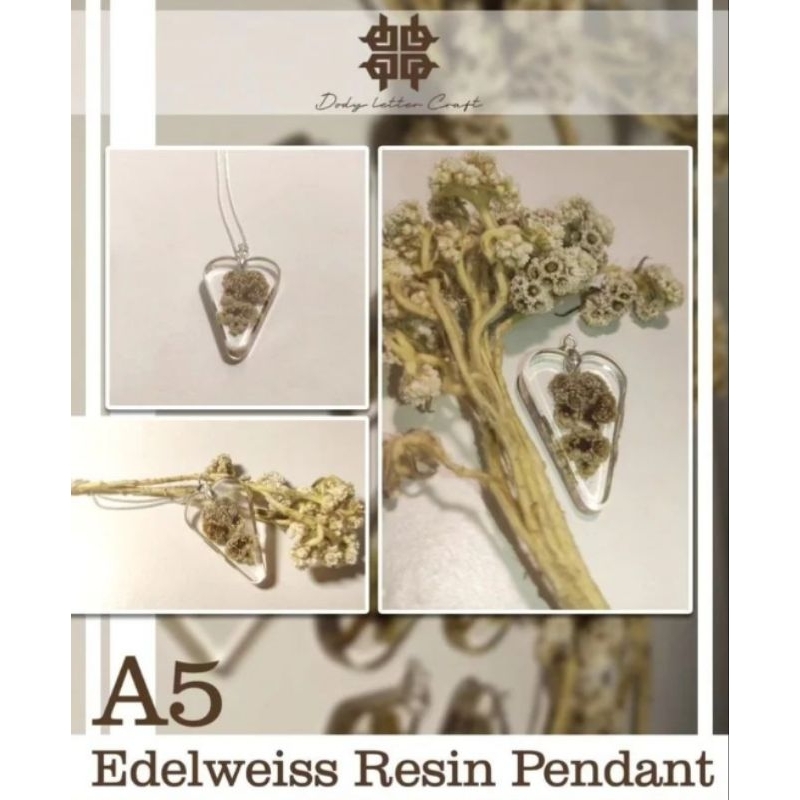 pendant resin edelweiss A5.