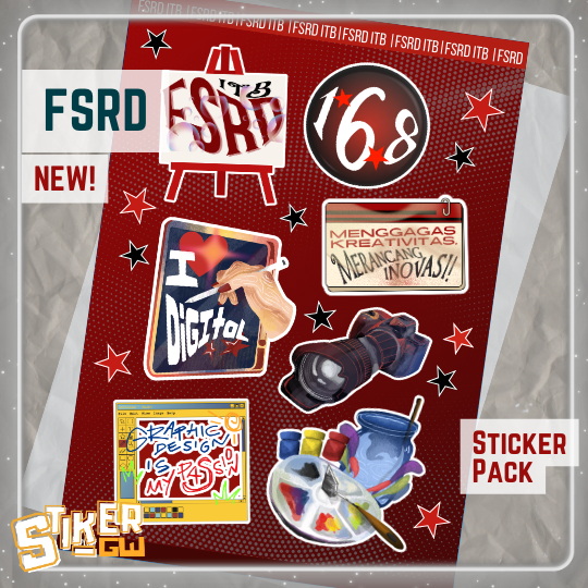 [NEW] Sticker Pack FSRD ITB - STIKER INSTITUT TEKNOLOGI BANDUNG KAMPUS STICKER LAPTOP IPAD BUKU CERM