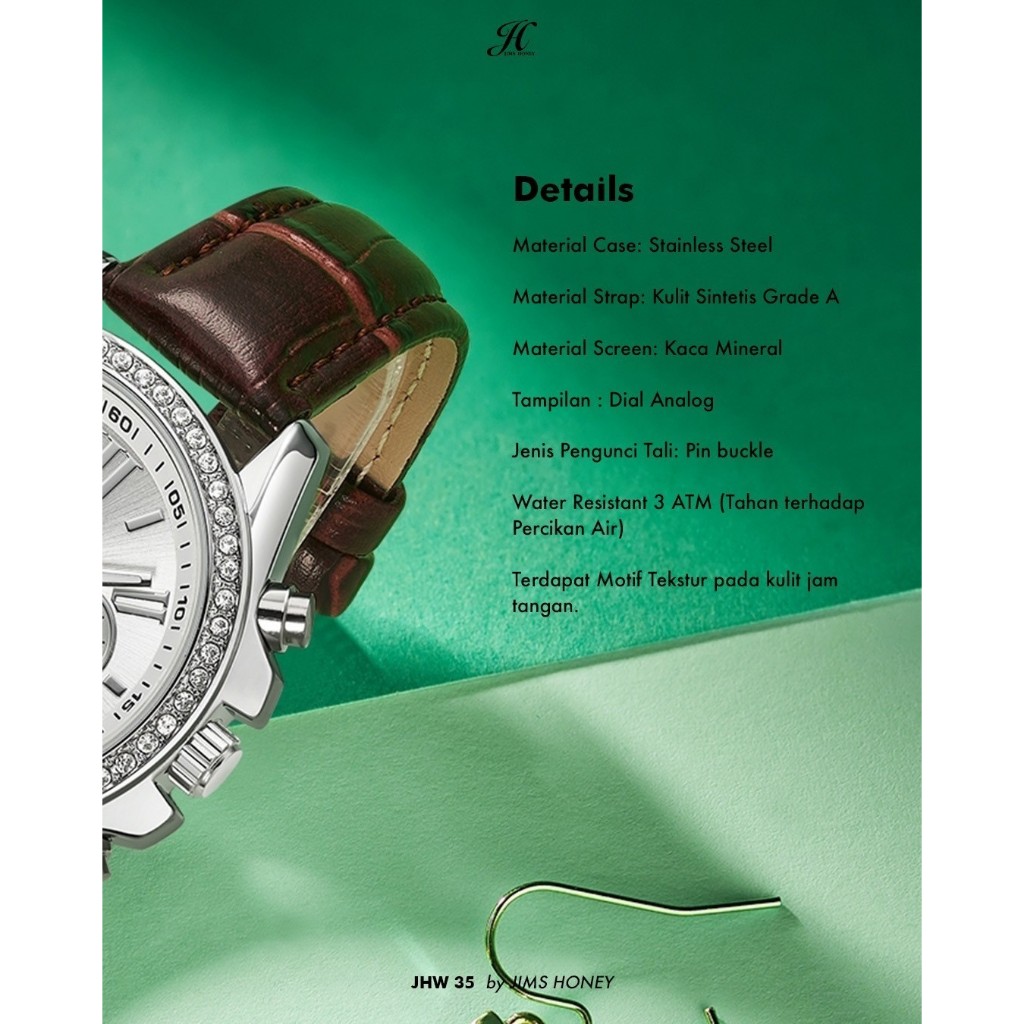 JIMS HONEY JHW 35 Jam Tangan Wanita Cewek Jimshoney Murah Elegan Fashion Casual Terbaru