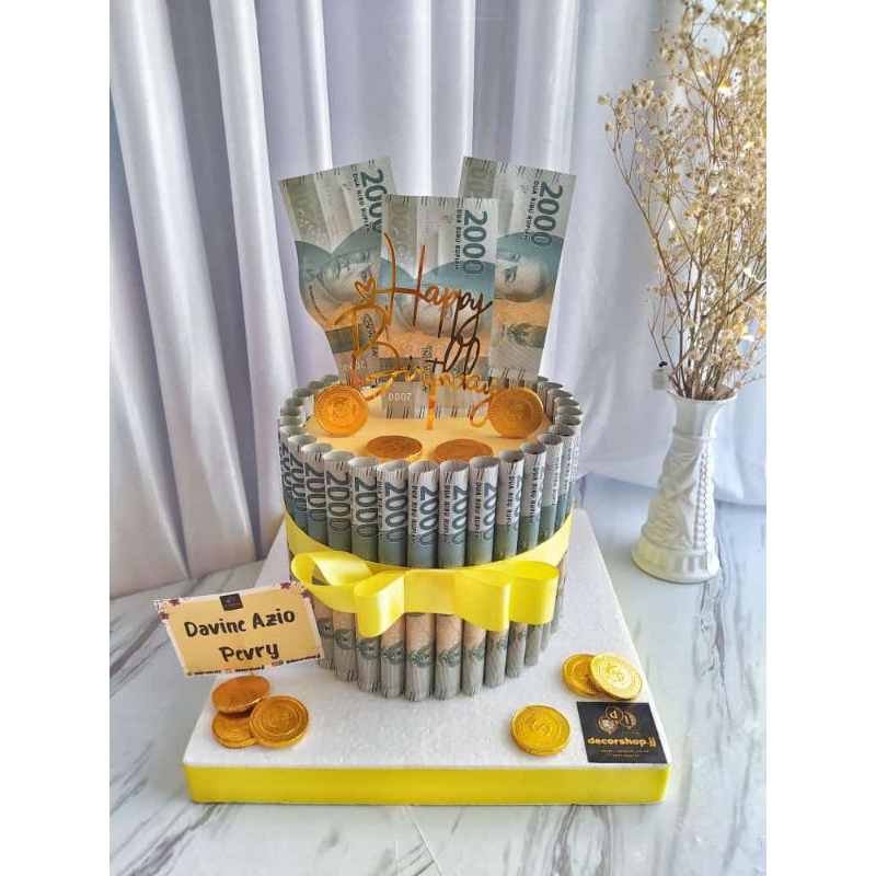 money cake 1 tingkat tinggi uang kue kue uang money cake premium