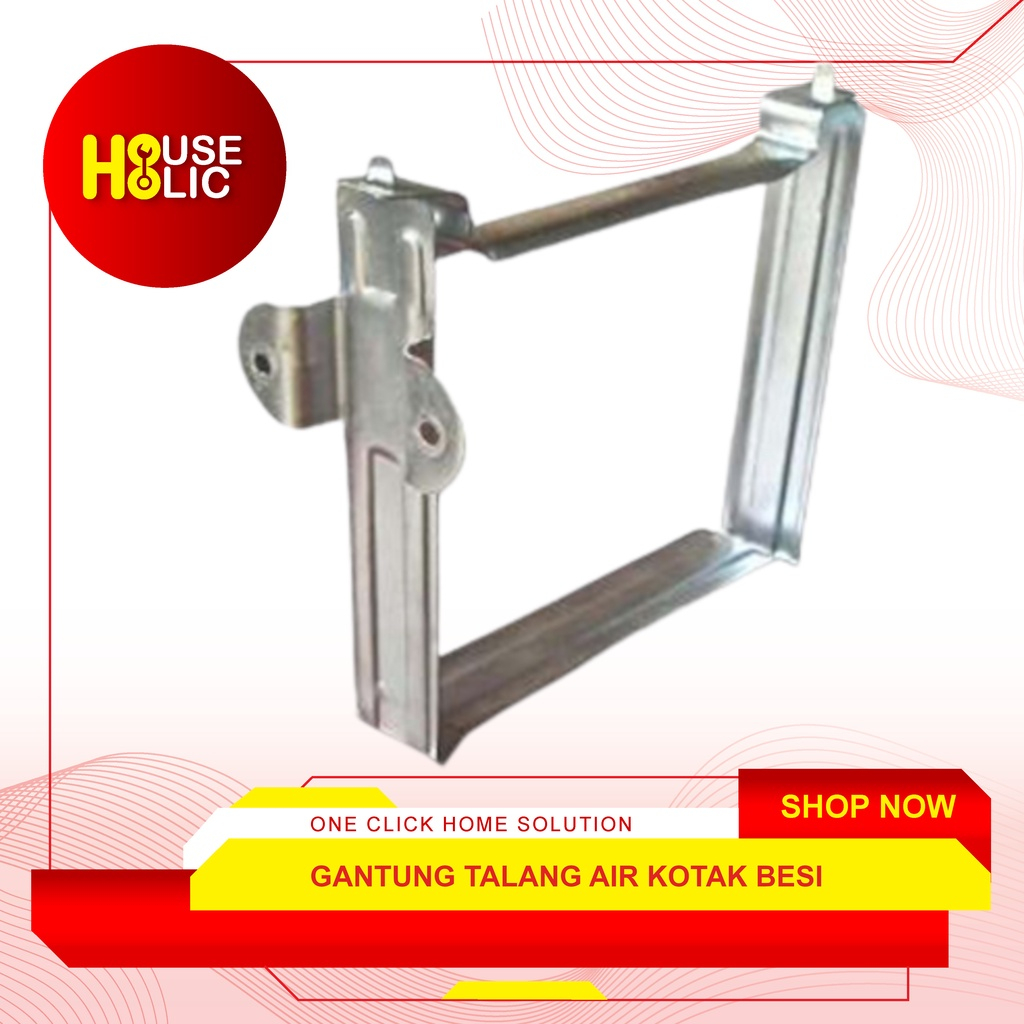 Gantungan Talang Air Kotak Besi 4" / Klem Cantolan Penyangga Talang