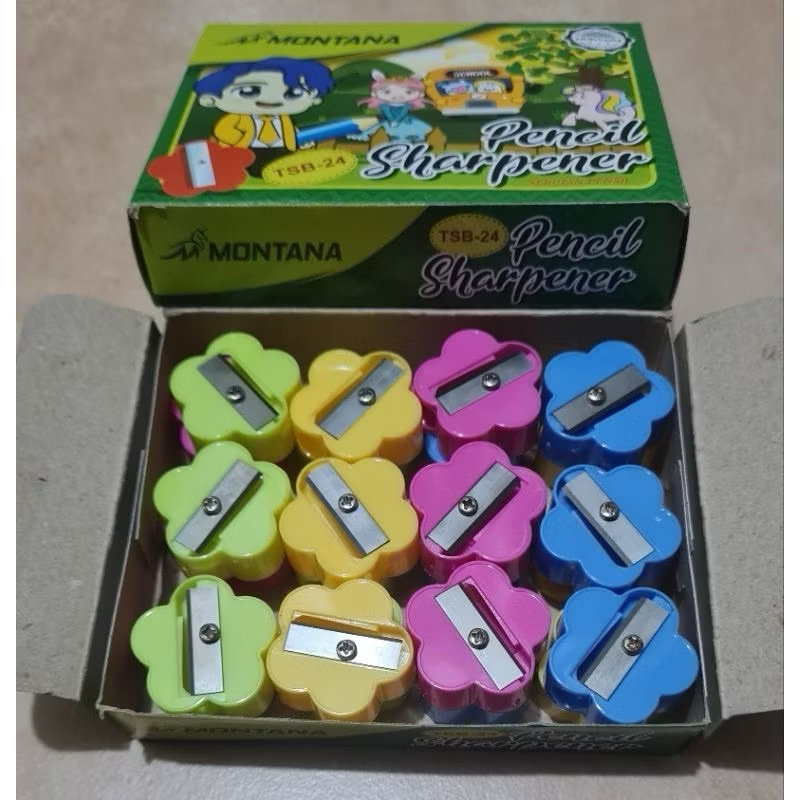 

Orotan/ Sharpener/rautan/Serutan aneka bentuk bunga isi 24pcs