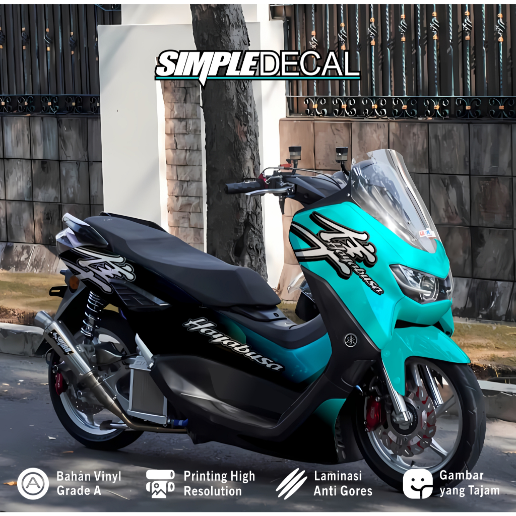 Stiker decal nmax new full body motif hayabusa decal custom nmax variasi hayabusa