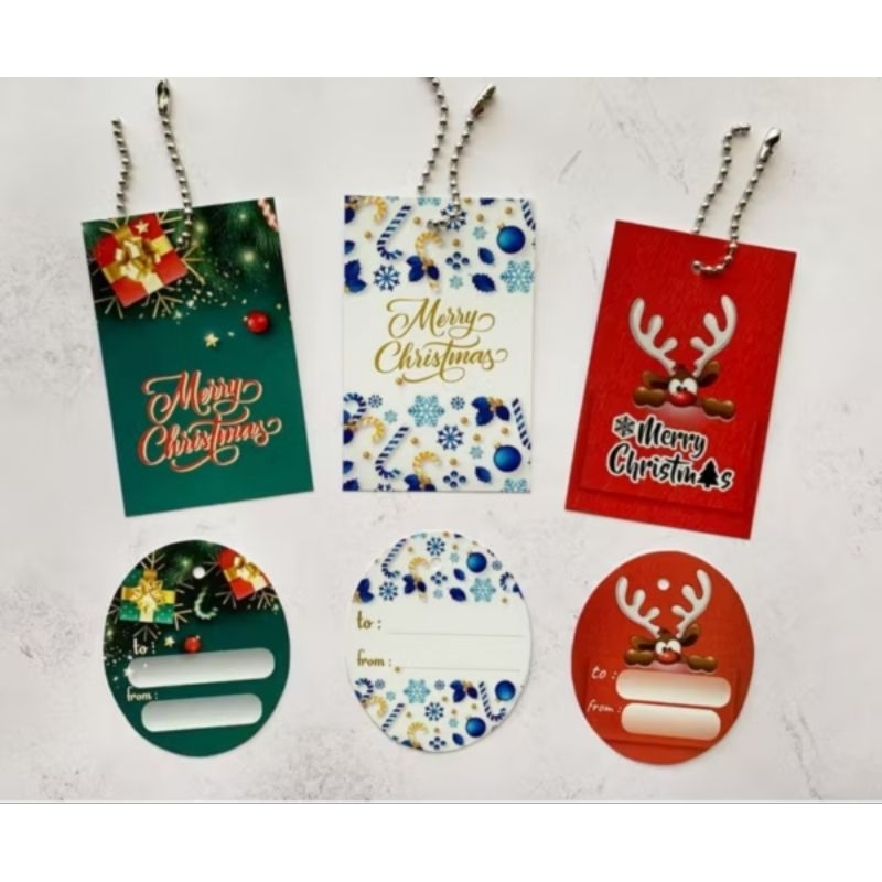 

Hang tag Natal 2 lapis (1 set isi 3)