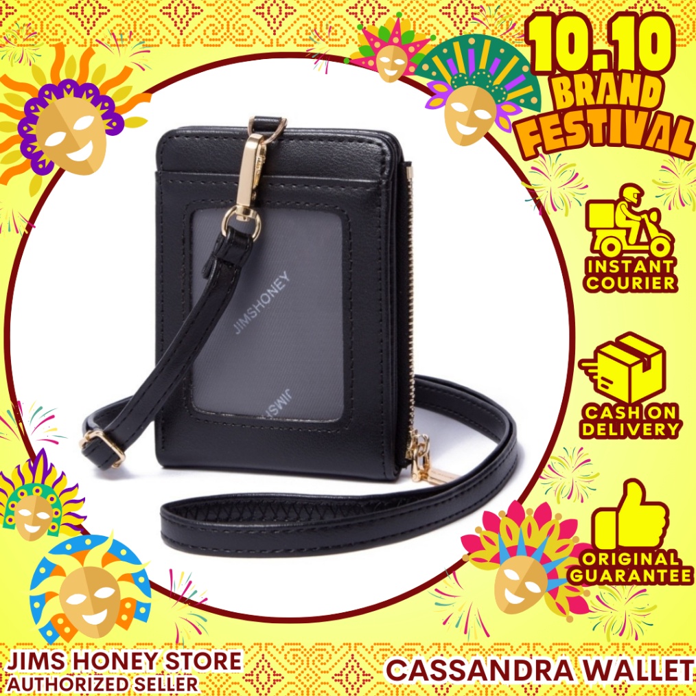 KODE E86Z JIMS HONEY CASSANDRA WALLET DOMPET LANYARD KALUNG GANTUNG LEHER ID CARD HOLDER WANITA PRIA