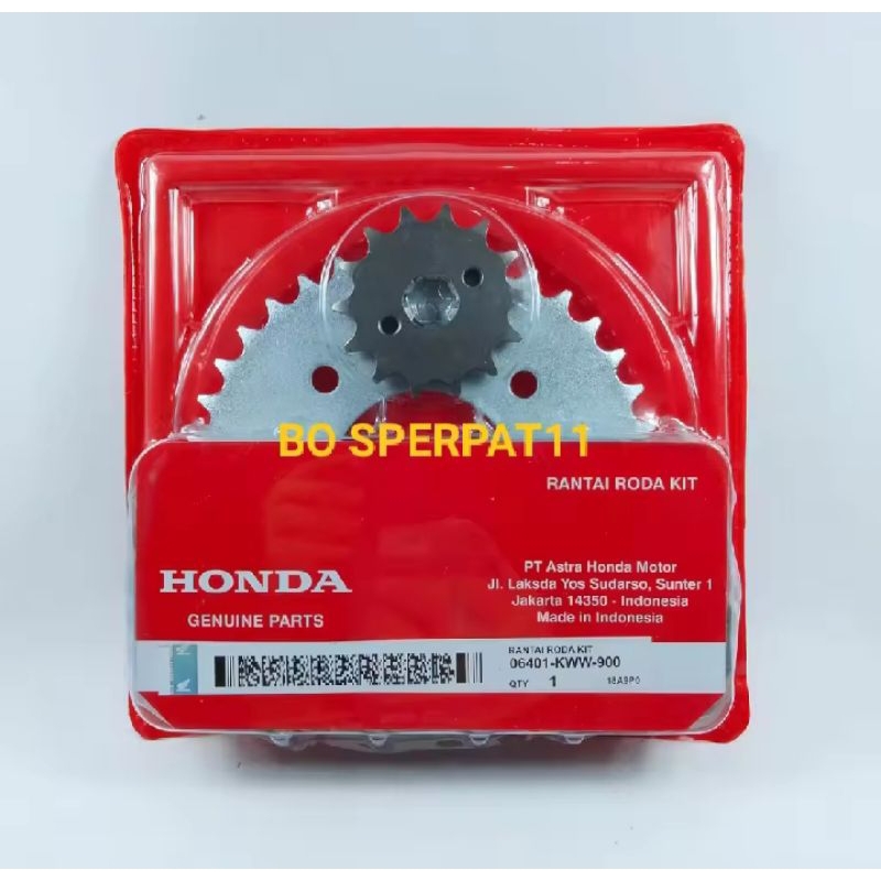 Gear set KWW ger set komplit Honda Revo 110 fi injeksi new Blade 110 new Blade 125 fi.ORi