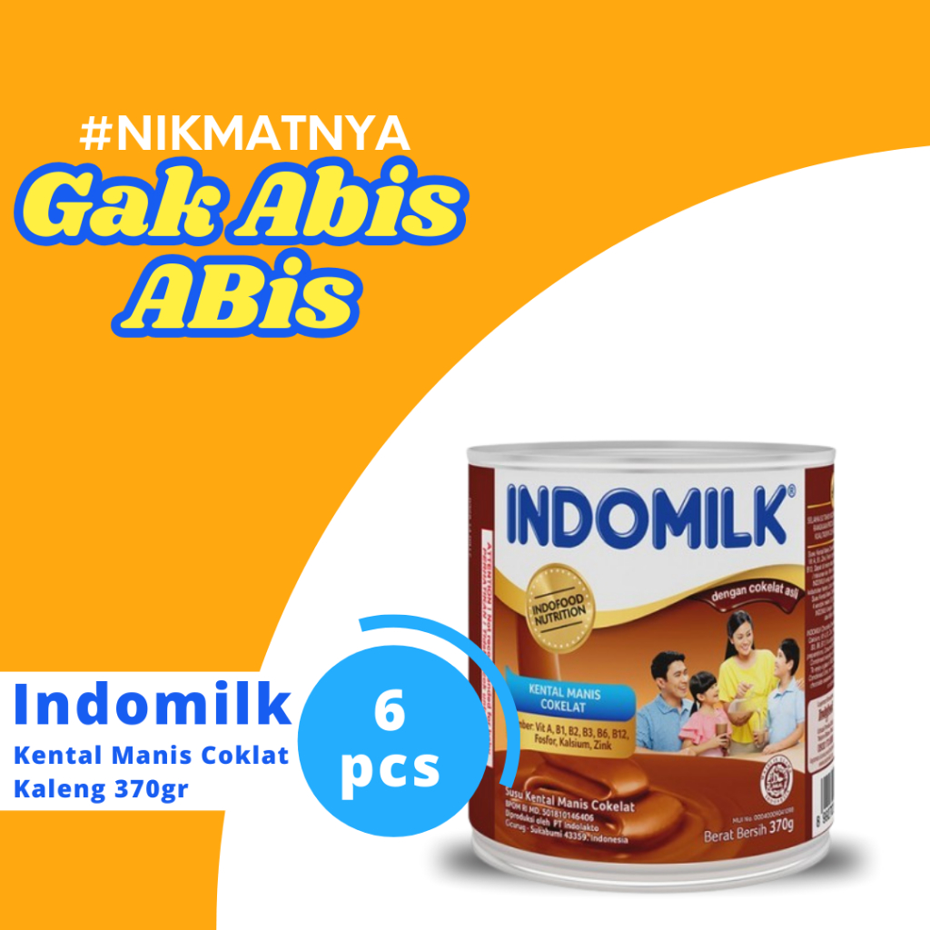 

Indomilk Kental Manis Coklat 370g 6 Kaleng