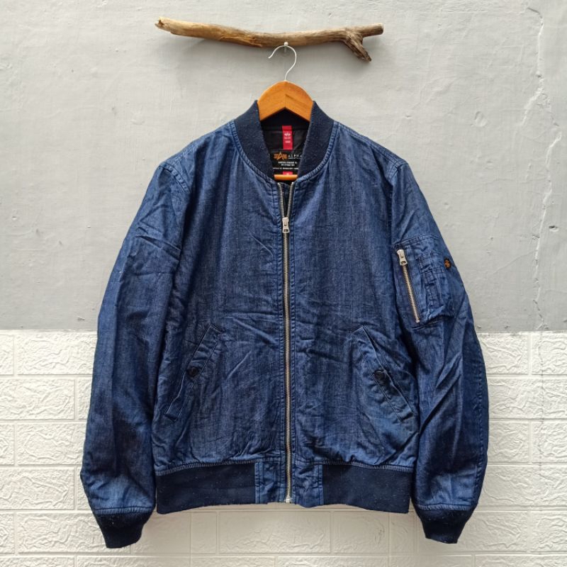Jacket bomber denim alpha industries