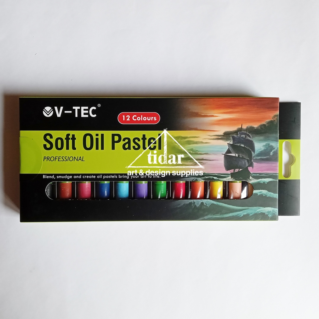 

V-tec Soft Oil Pastel 12 Colours - Vtec Crayon 12 Warna