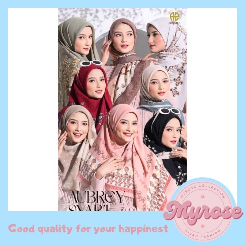 myrosescarf | Hijab Segiempat Syar'i Size 130X130 | myrosescarf | Azzura Aubrey Syar'i | ZM by Hi-Ja